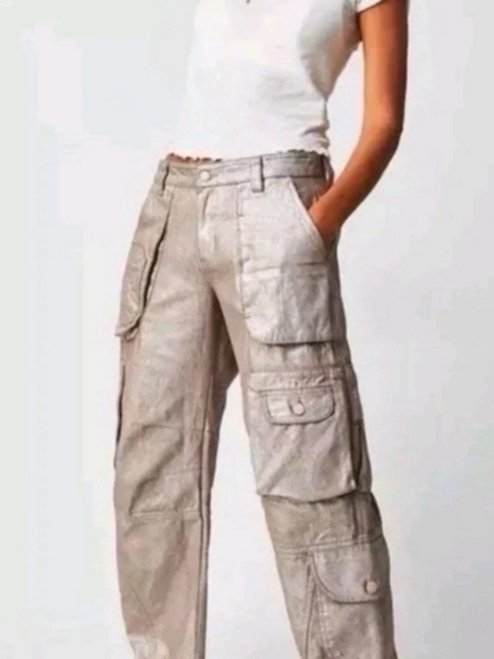 Free People Metallic Cargo Barrel
Jeans - Picture 2 of 10